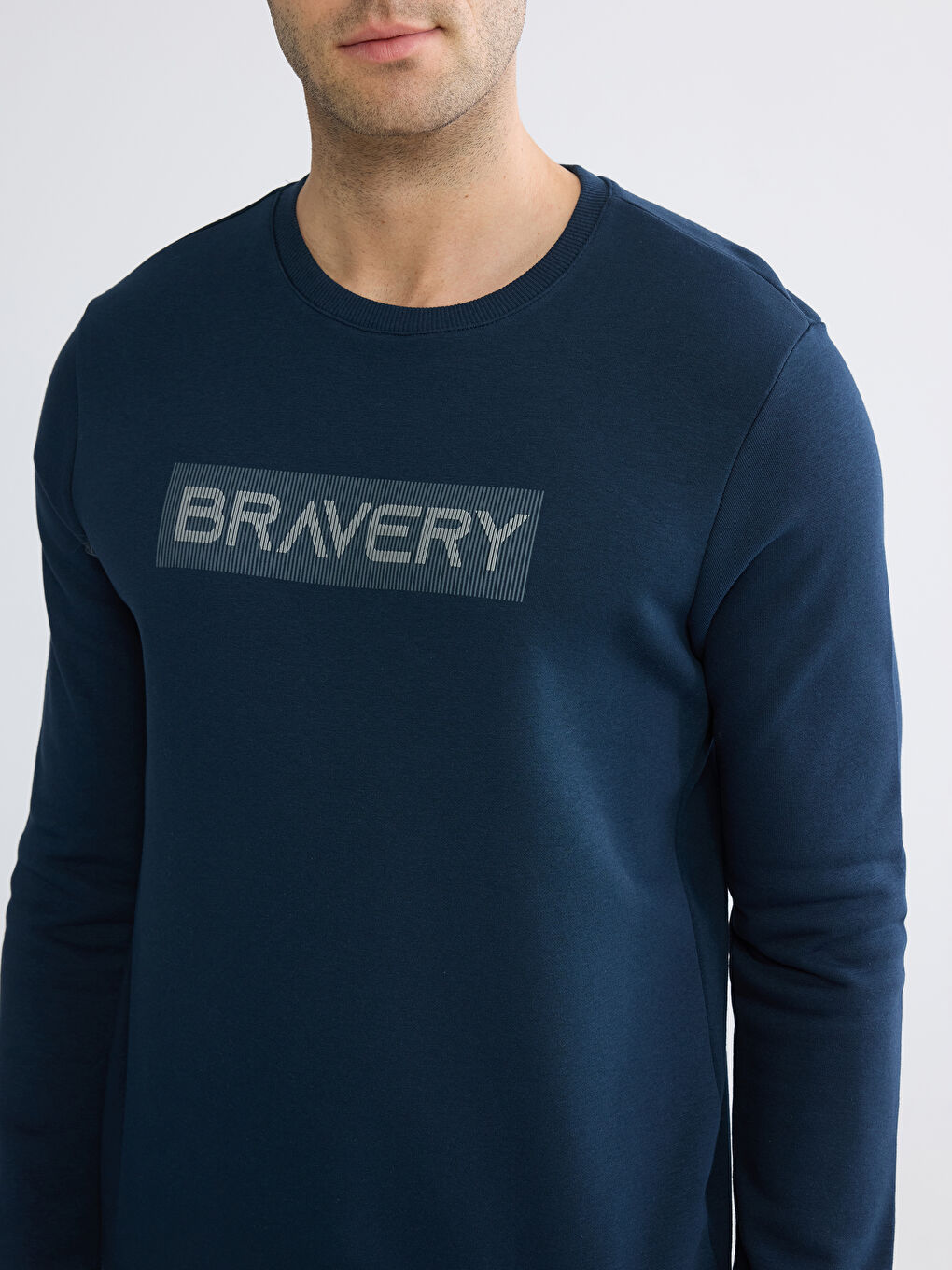 Men's Crew Neck Printed Heavy Sweatshirt-2