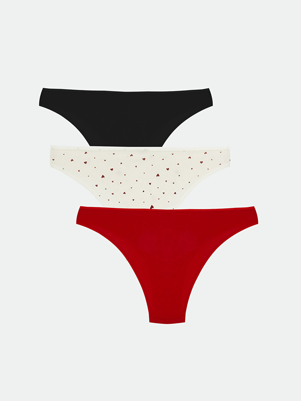 Ekru Baskılı Brazilian Külot 3'lü-1