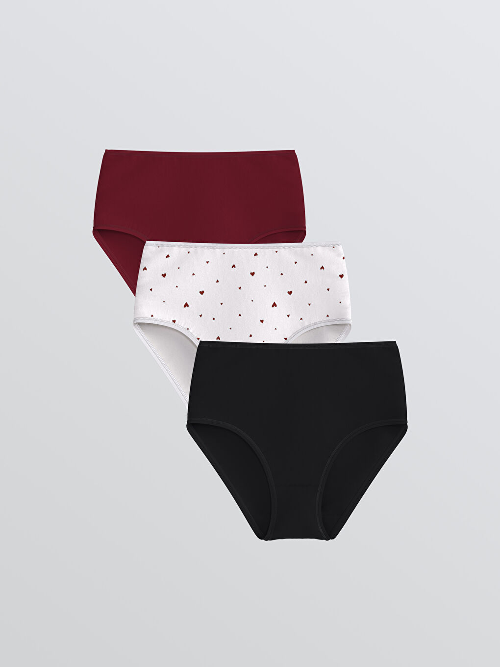 Ekru Baskılı Klasik Külot 3'lü