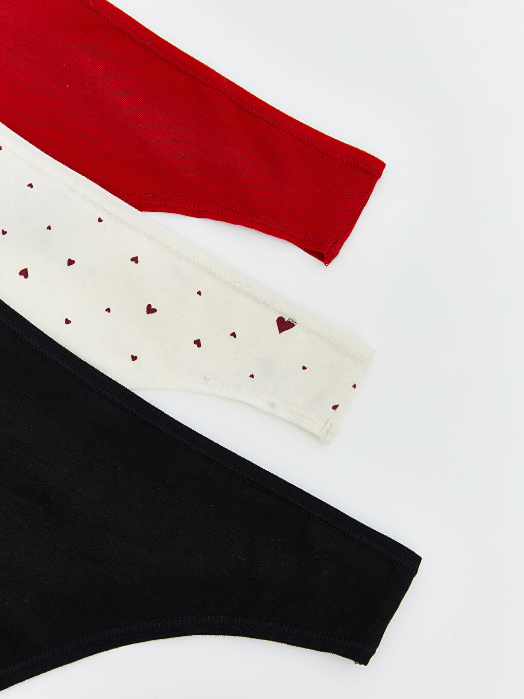 Ekru Baskılı Tanga Külot 3'lü-2