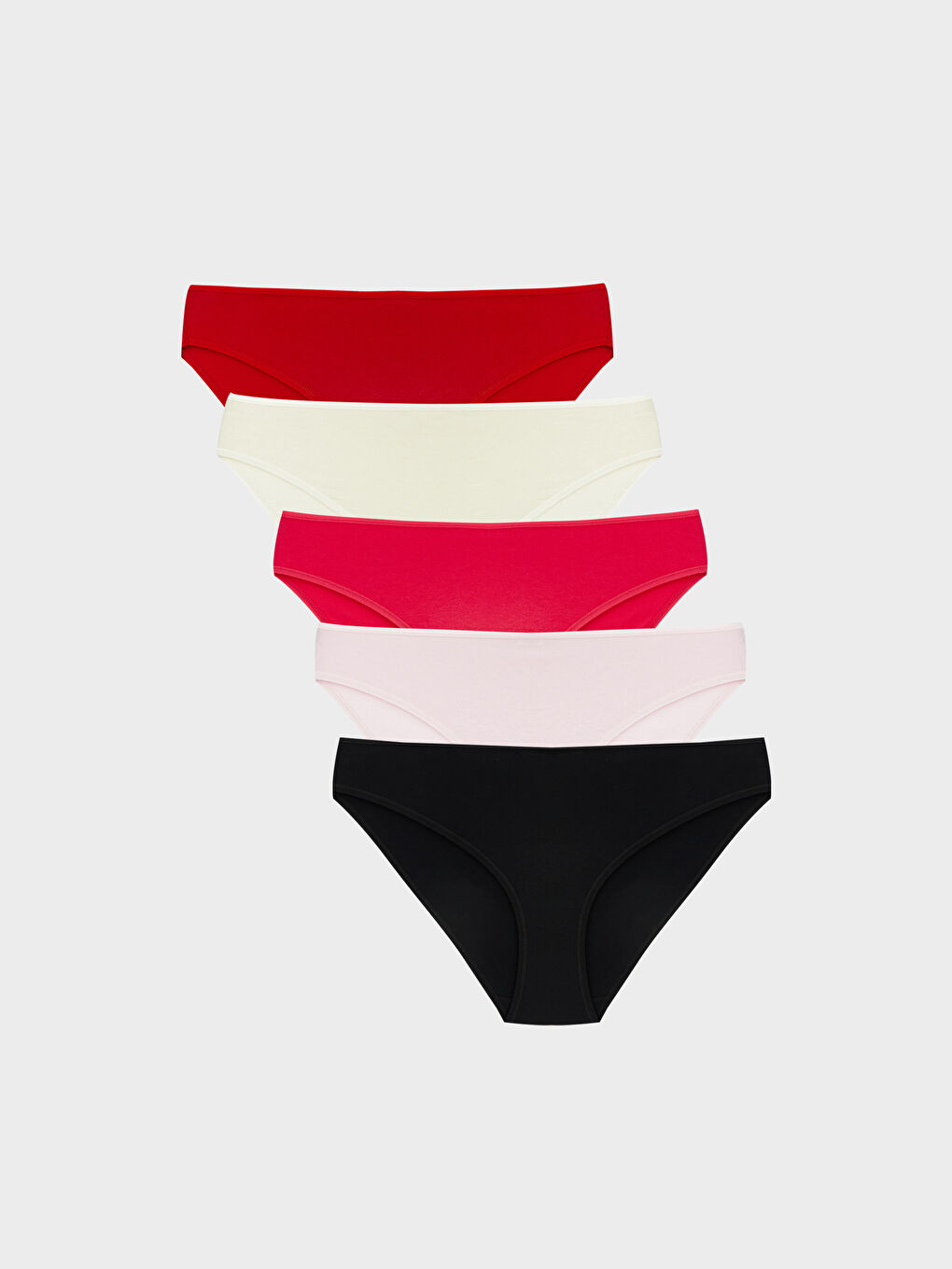 Pembe Düz Bikini Külot 5'li