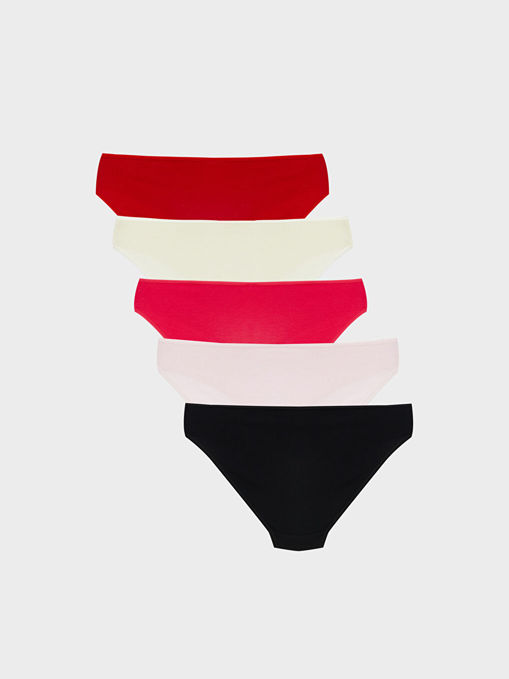 Pembe Düz Bikini Külot 5'li-1
