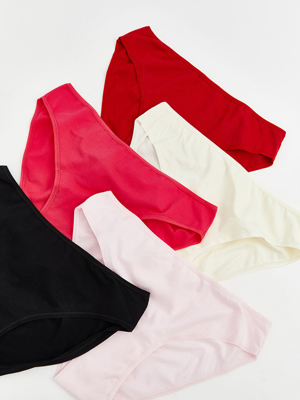 Pembe Düz Bikini Külot 5'li-2