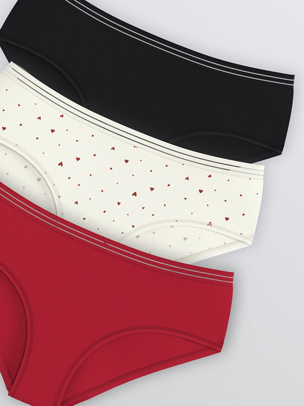 Ekru Baskılı Hipster Külot 3'lü-2