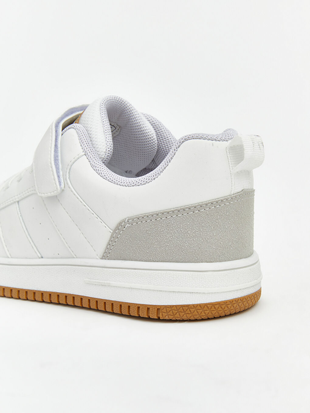 Beyaz Bağcıklı ve Cırt Cırtlı Erkek Çocuk Sneaker-4