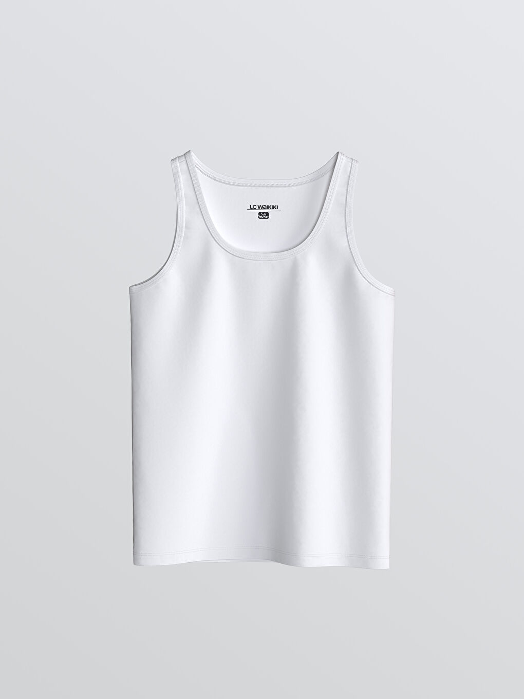 Beyaz U Yaka Erkek Çocuk Atlet