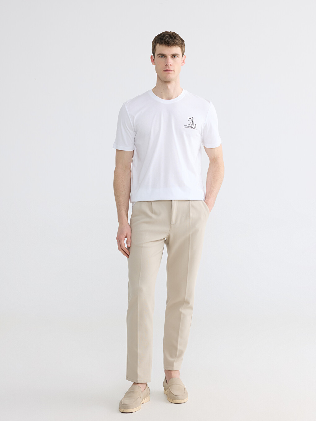 T-shirt En Jersey Imprimé À Col Rond Pour Hommes-3