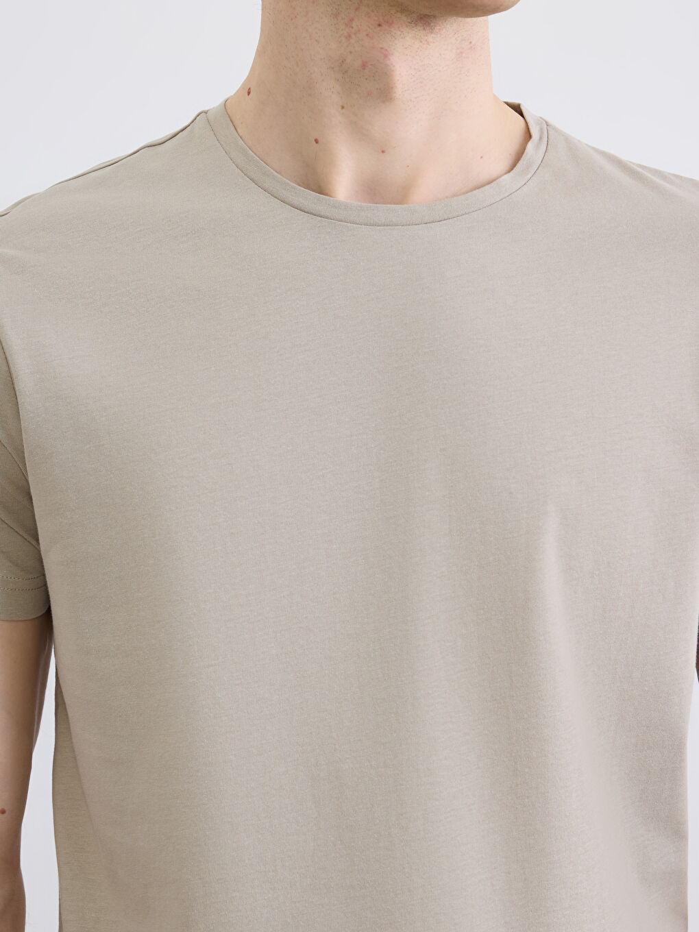 Bisiklet Yaka Penye Erkek Tişört-2