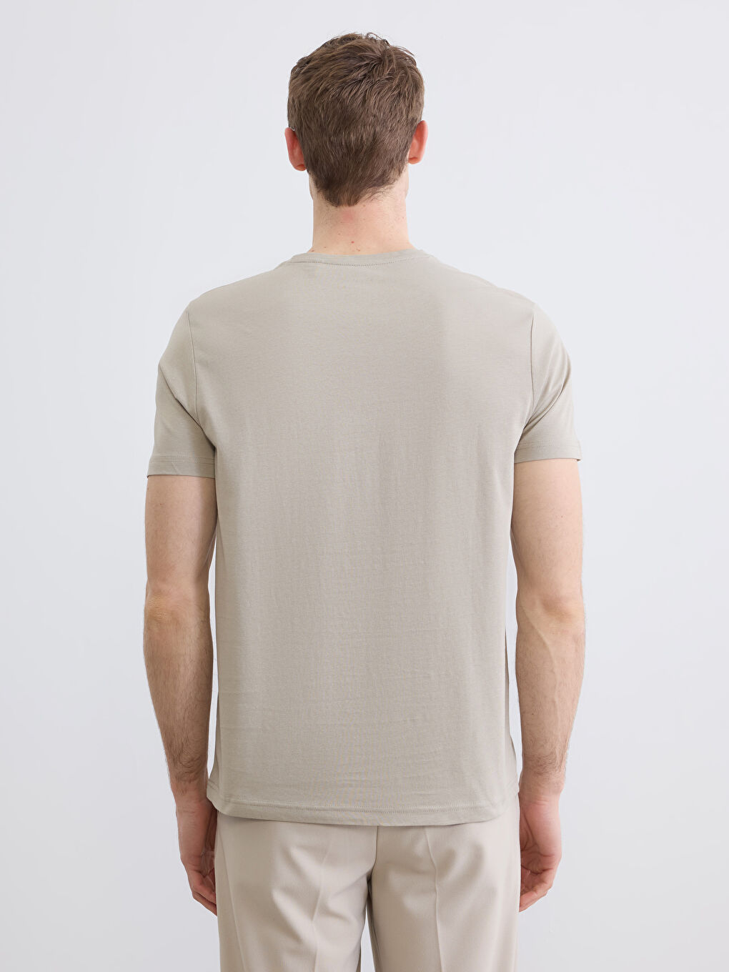 Bisiklet Yaka Penye Erkek Tişört-3