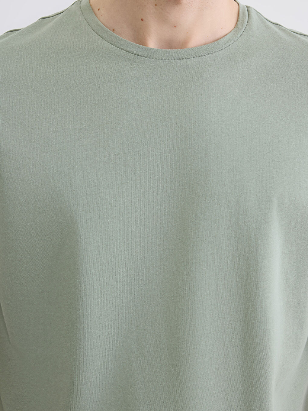 Bisiklet Yaka Penye Erkek Tişört-2