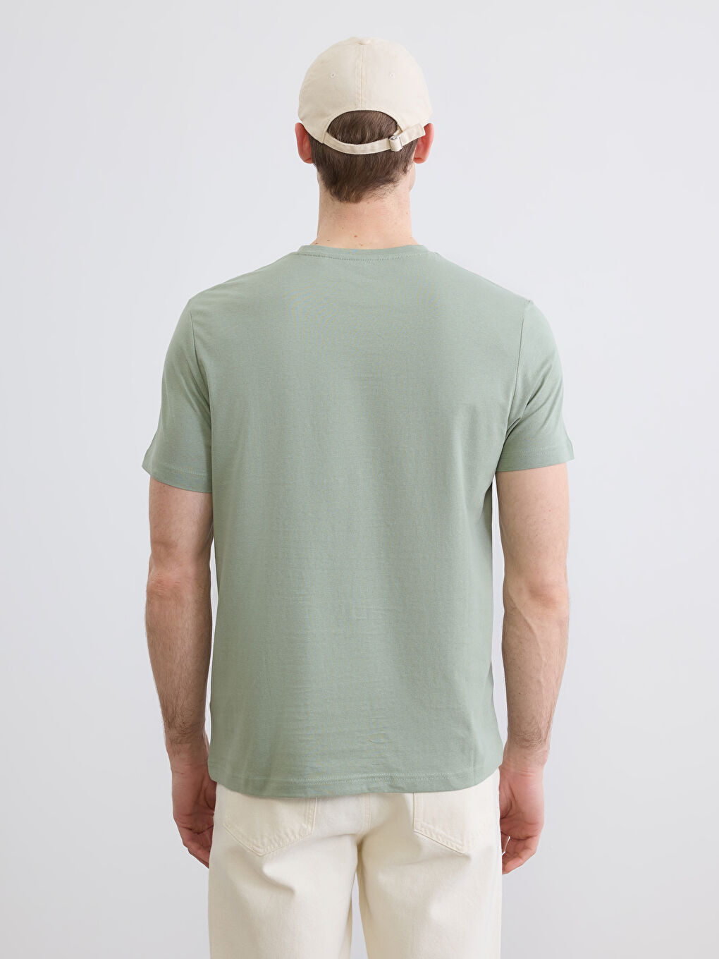 Bisiklet Yaka Penye Erkek Tişört-3