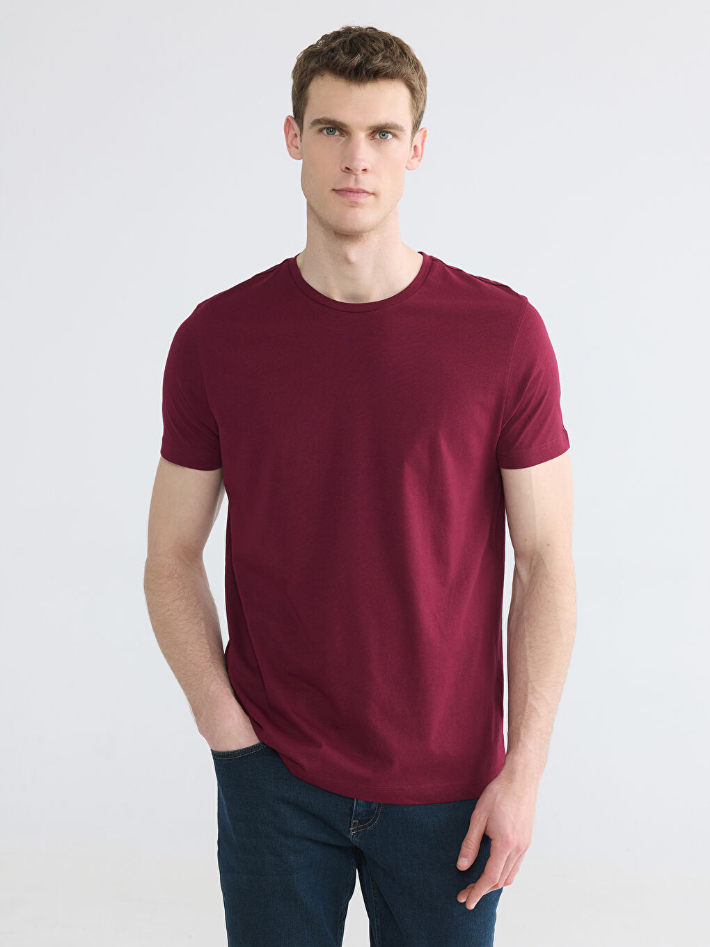 T-Shirt mit Rundhalsausschnitt aus Jersey für Herren