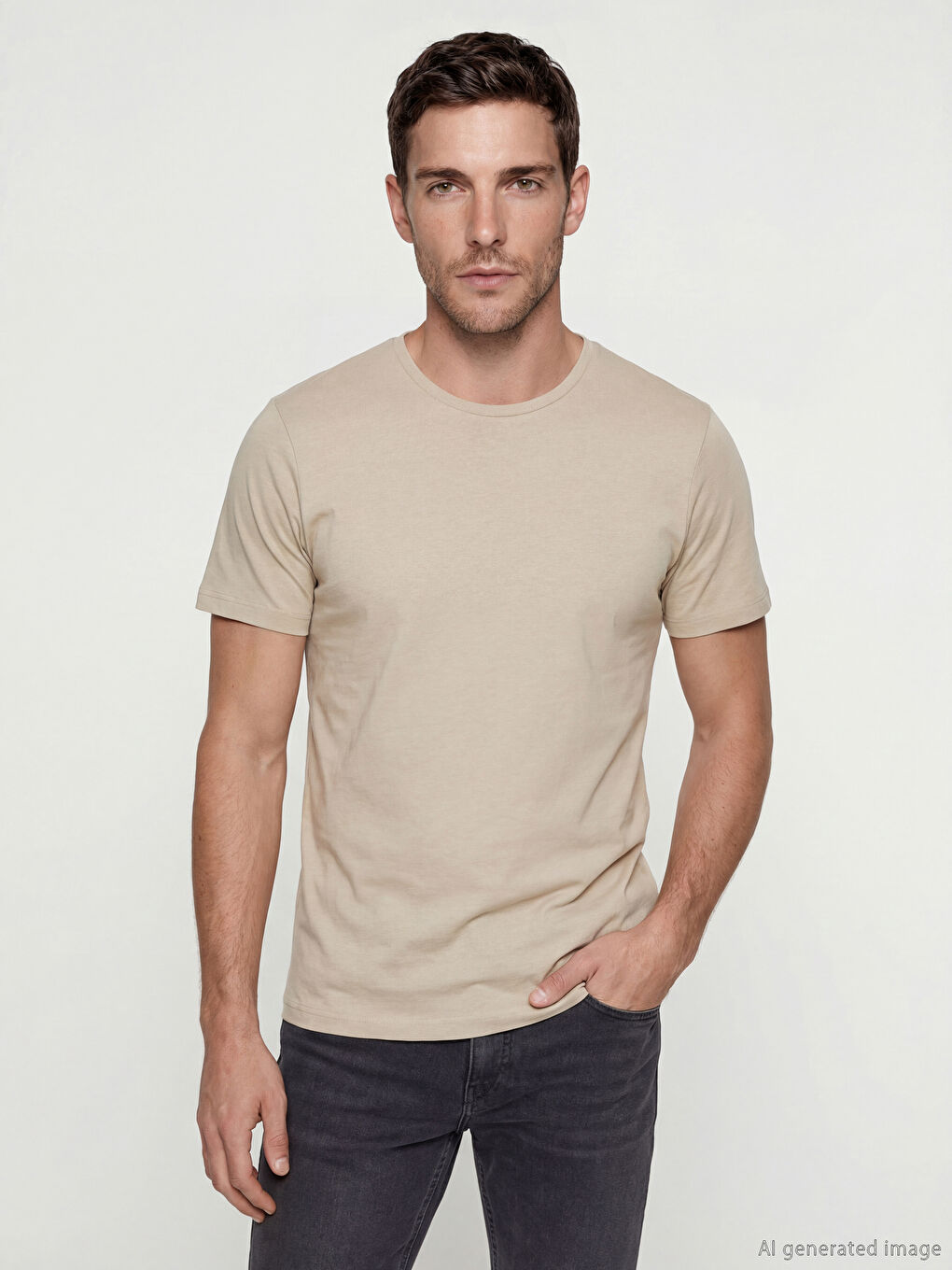 Mann BEIGE T-Shirt