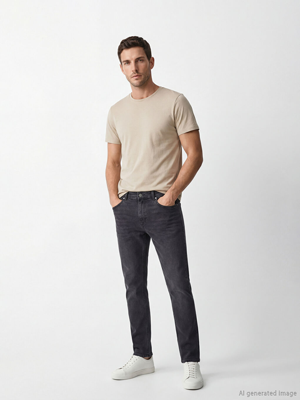 Mann BEIGE T-Shirt-1