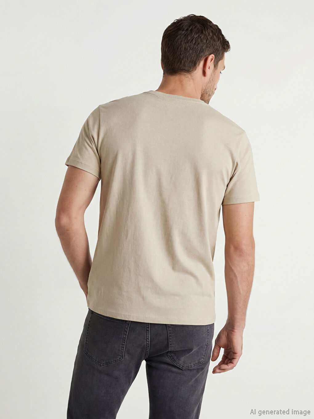 Mann BEIGE T-Shirt-3