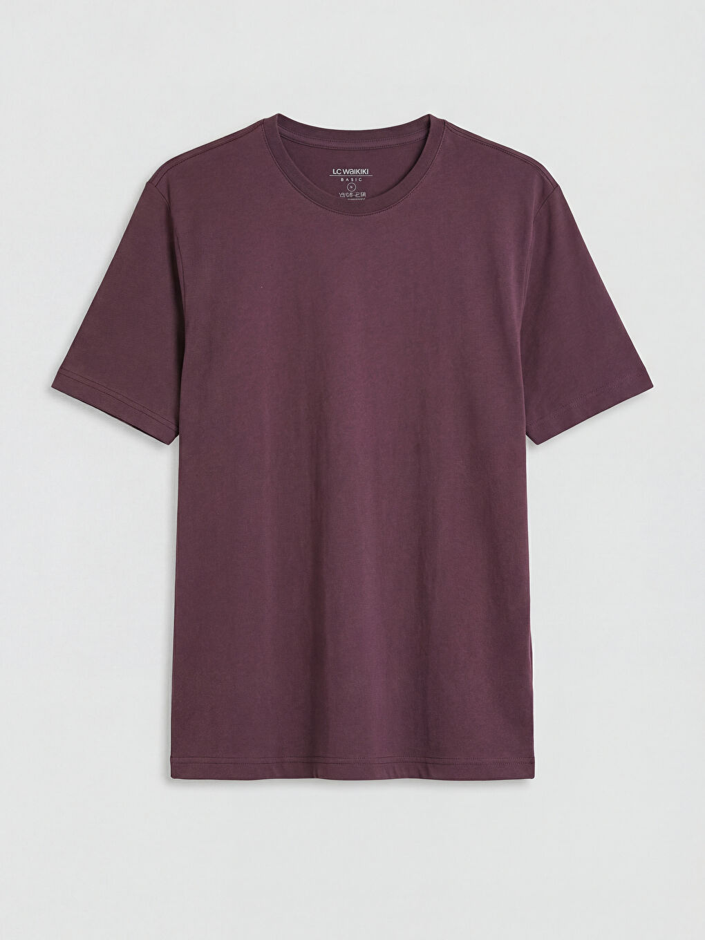 Mürdüm Bisiklet Yaka Penye Erkek Tişört