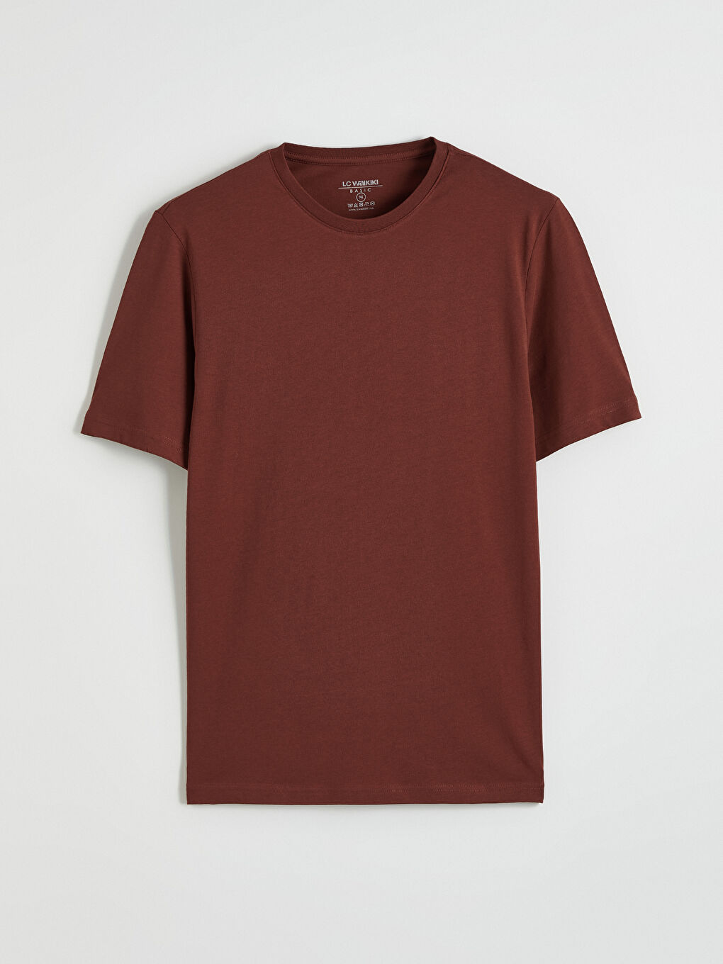 Kahverengi Bisiklet Yaka Penye Erkek Tişört