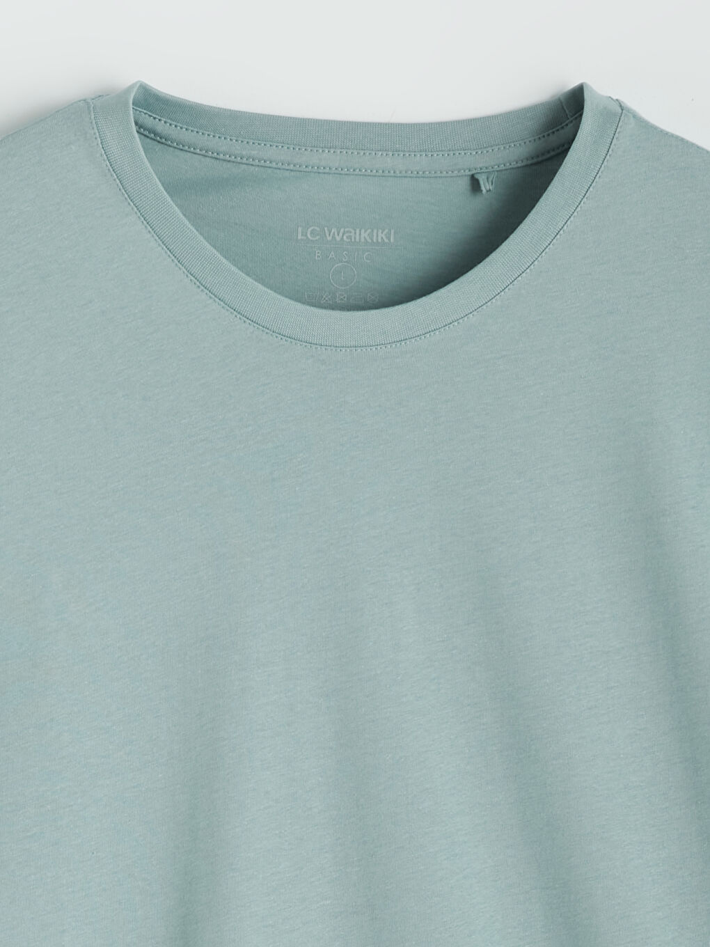 تي شيرت بسيط بقصّة عادية من قطن 100%-1