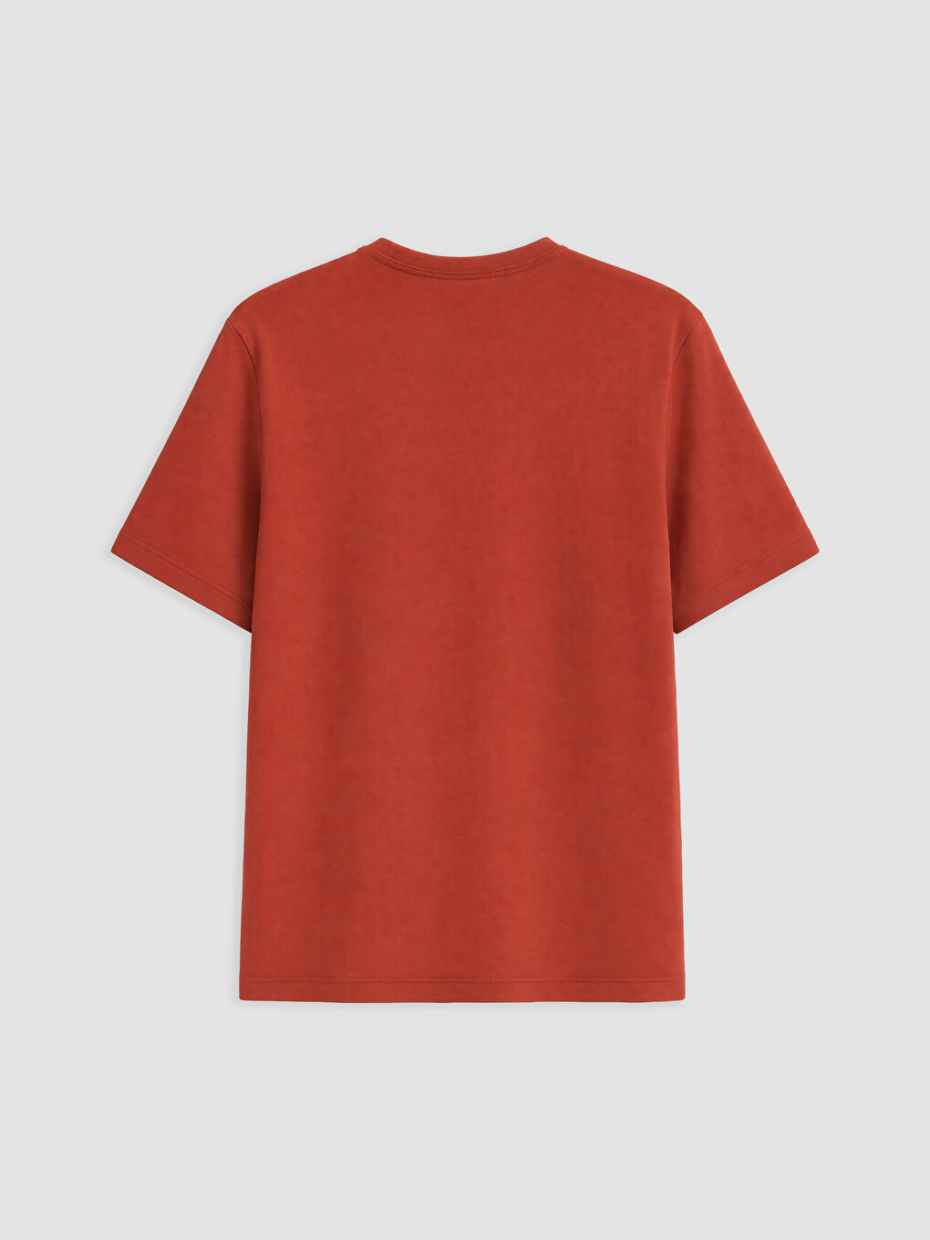 Turuncu %100 Pamuk Regular Fit Basic Tişört-4