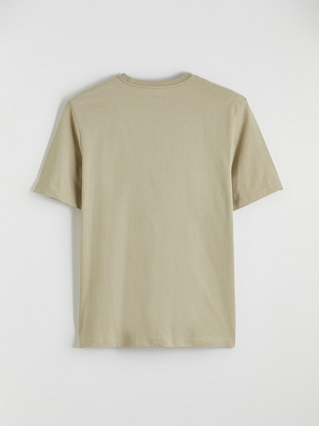 Yeşil Bisiklet Yaka Penye Erkek Tişört-2