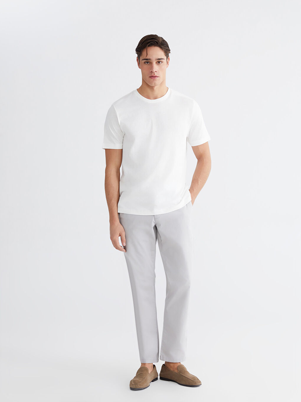 Футболка из джерси с круглым вырезом для мужчин-1