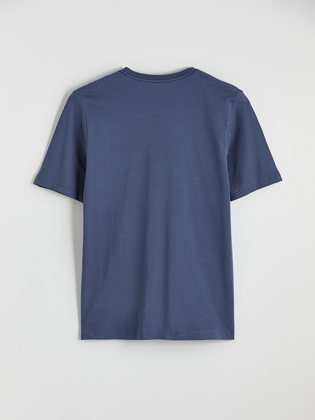 İndigo Bisiklet Yaka Erkek Penye Tişört-6