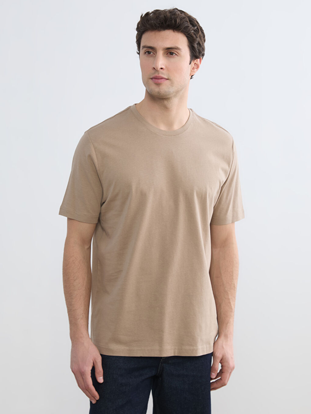 Bisiklet Yaka Erkek Penye Tişört