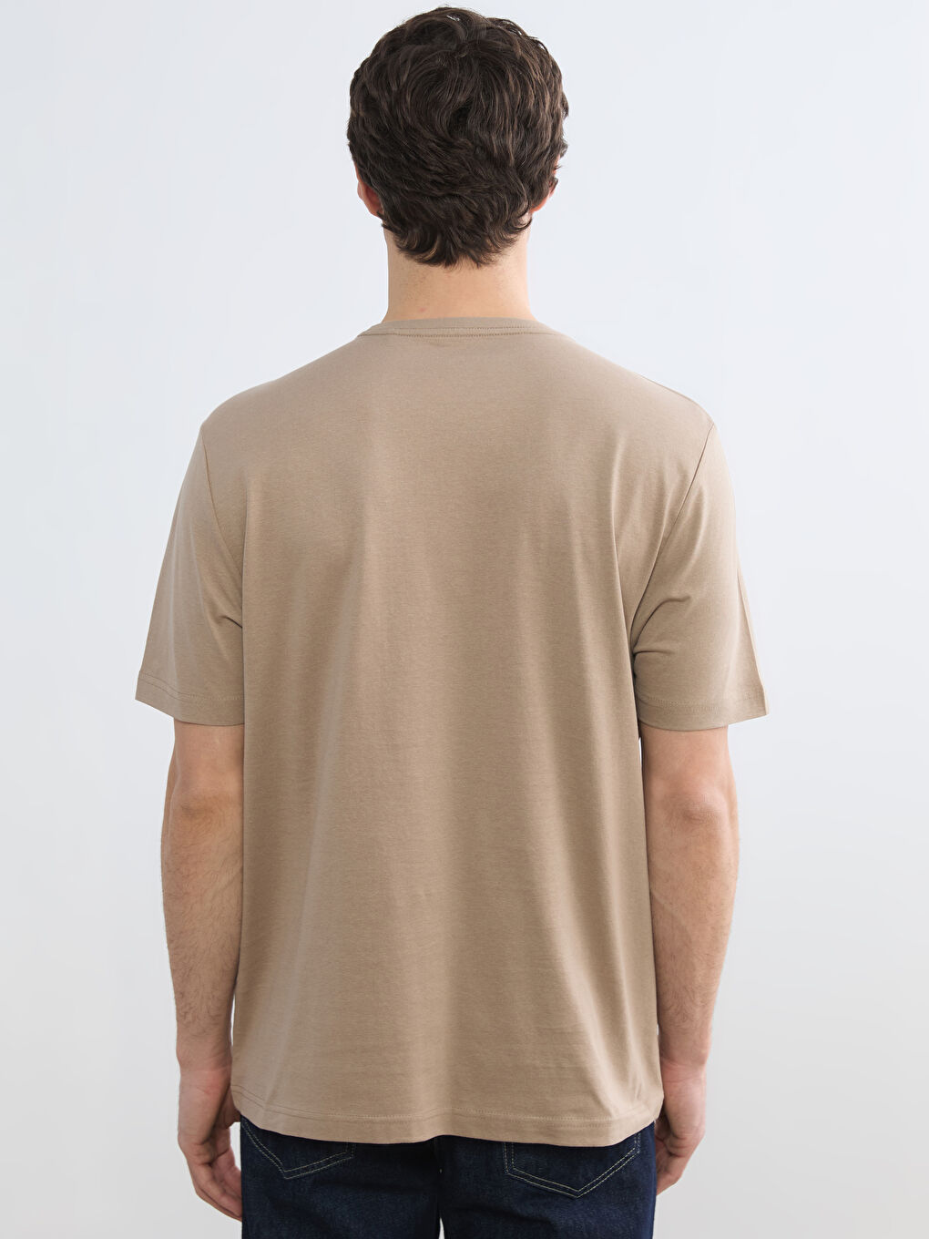 Bisiklet Yaka Erkek Penye Tişört-3