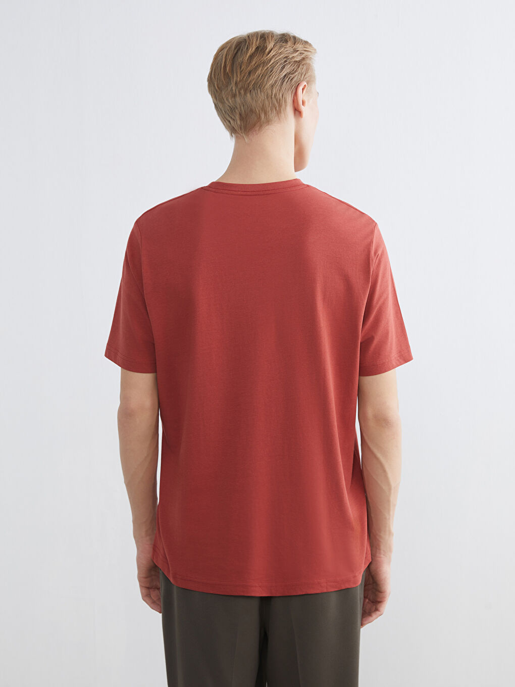 Мужчины Оранжевый Футболка-3