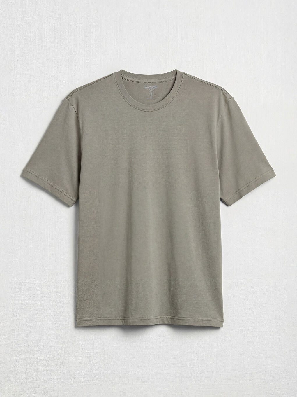 Haki %100 Pamuk Regular Fit Basic Tişört