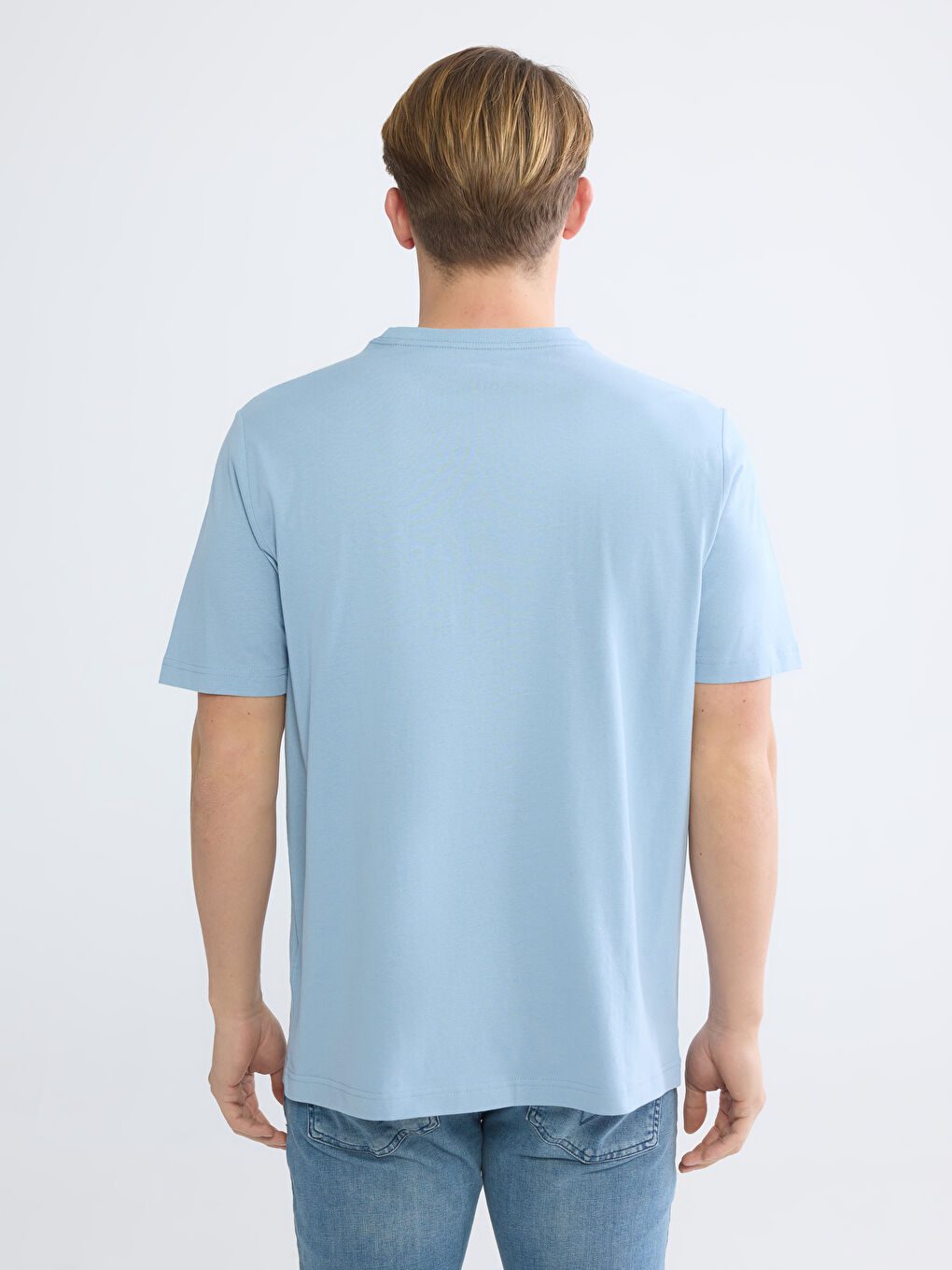 Футболка из джерси с круглым вырезом для мужчин-3