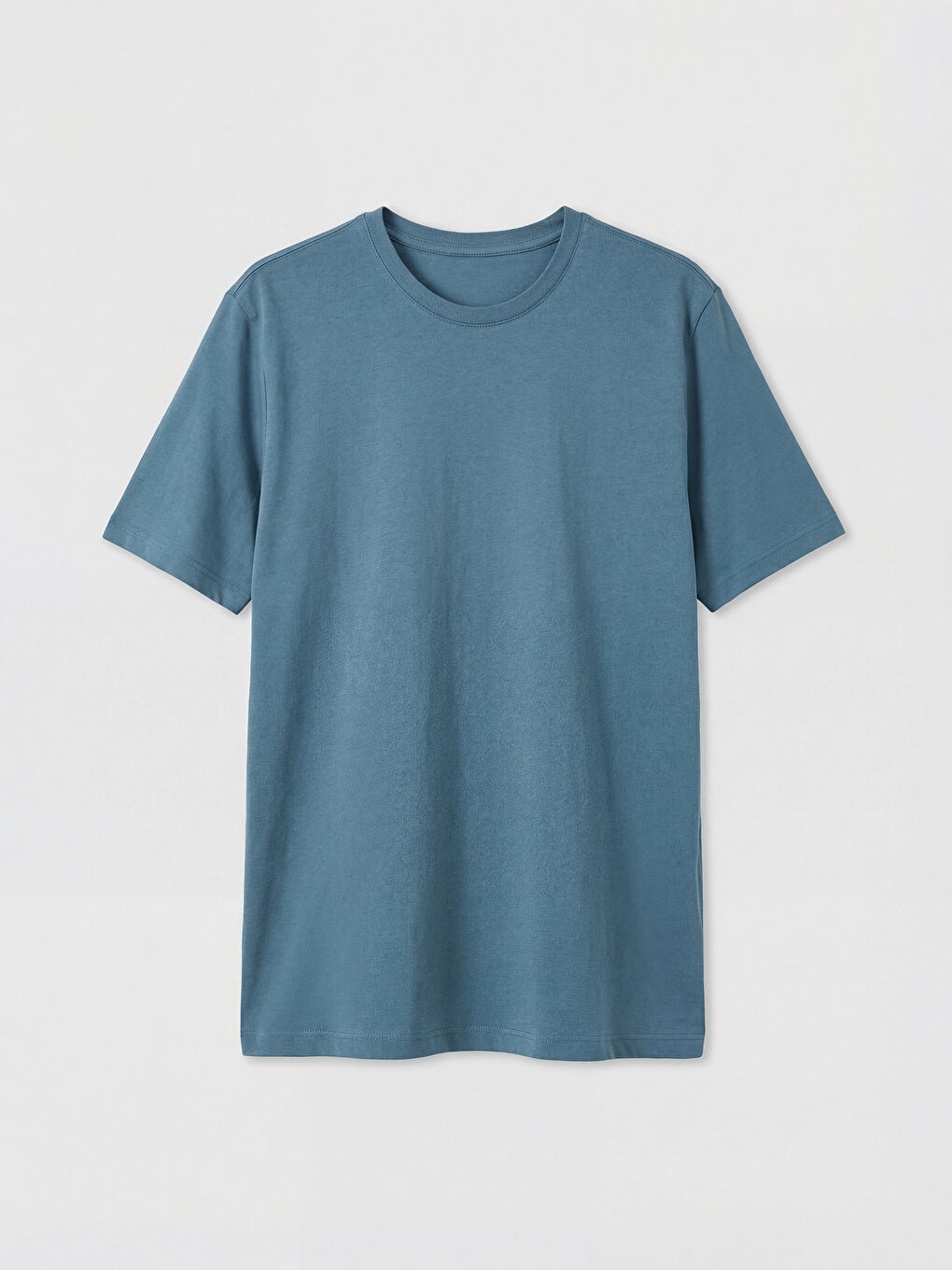 Mavi Bisiklet Yaka Penye Erkek Tişört-4