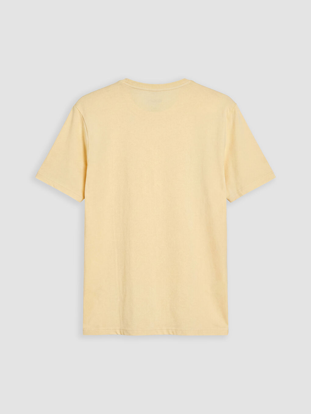 Sarı %100 Pamuk Regular Fit Basic Tişört-1