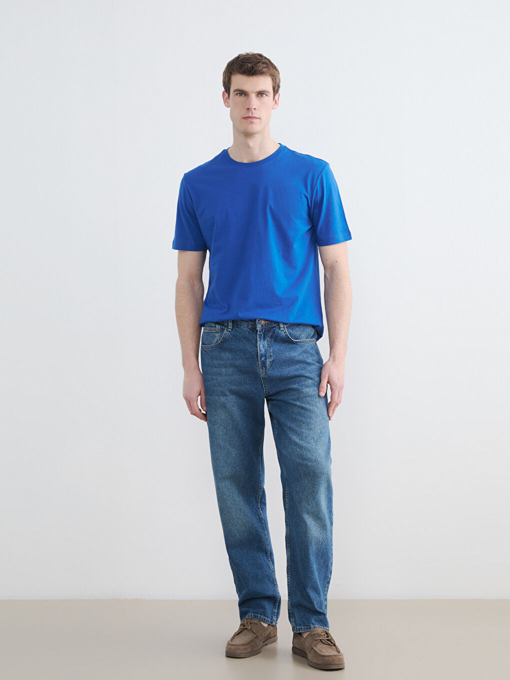 Mavi %100 Pamuk Regular Fit Basic Tişört-1