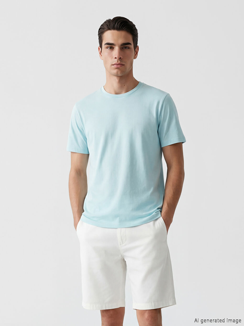 Mavi %100 Pamuklu Regular Fit Basic Tişört