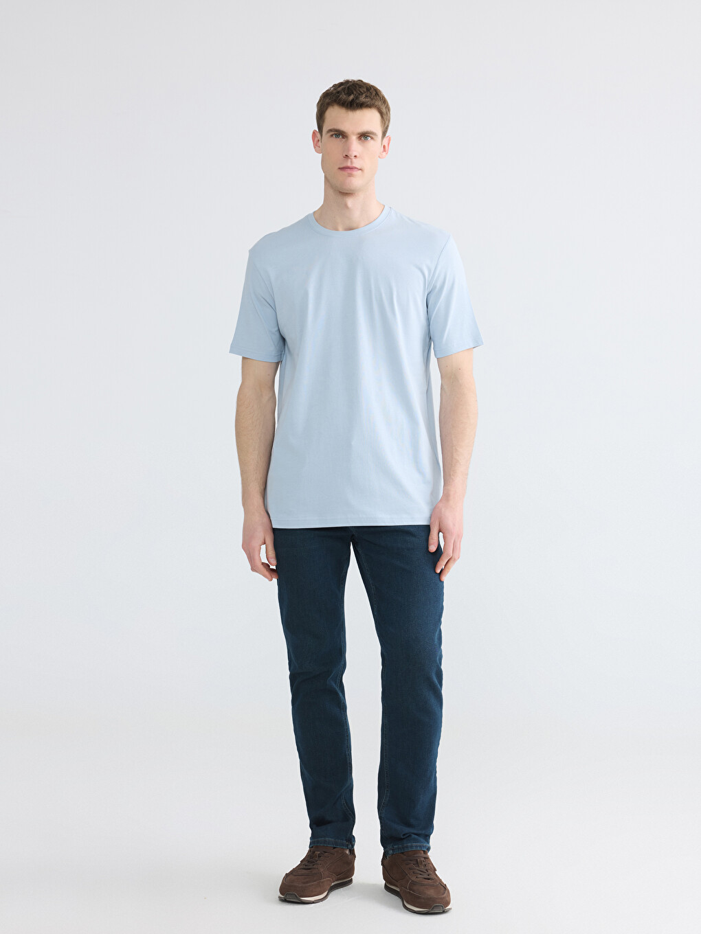 Mavi %100 Pamuk Regular Fit Basic Tişört-1