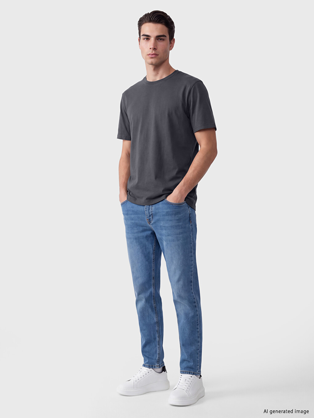Regular Fit Thin Fabric T-shirt /03-1