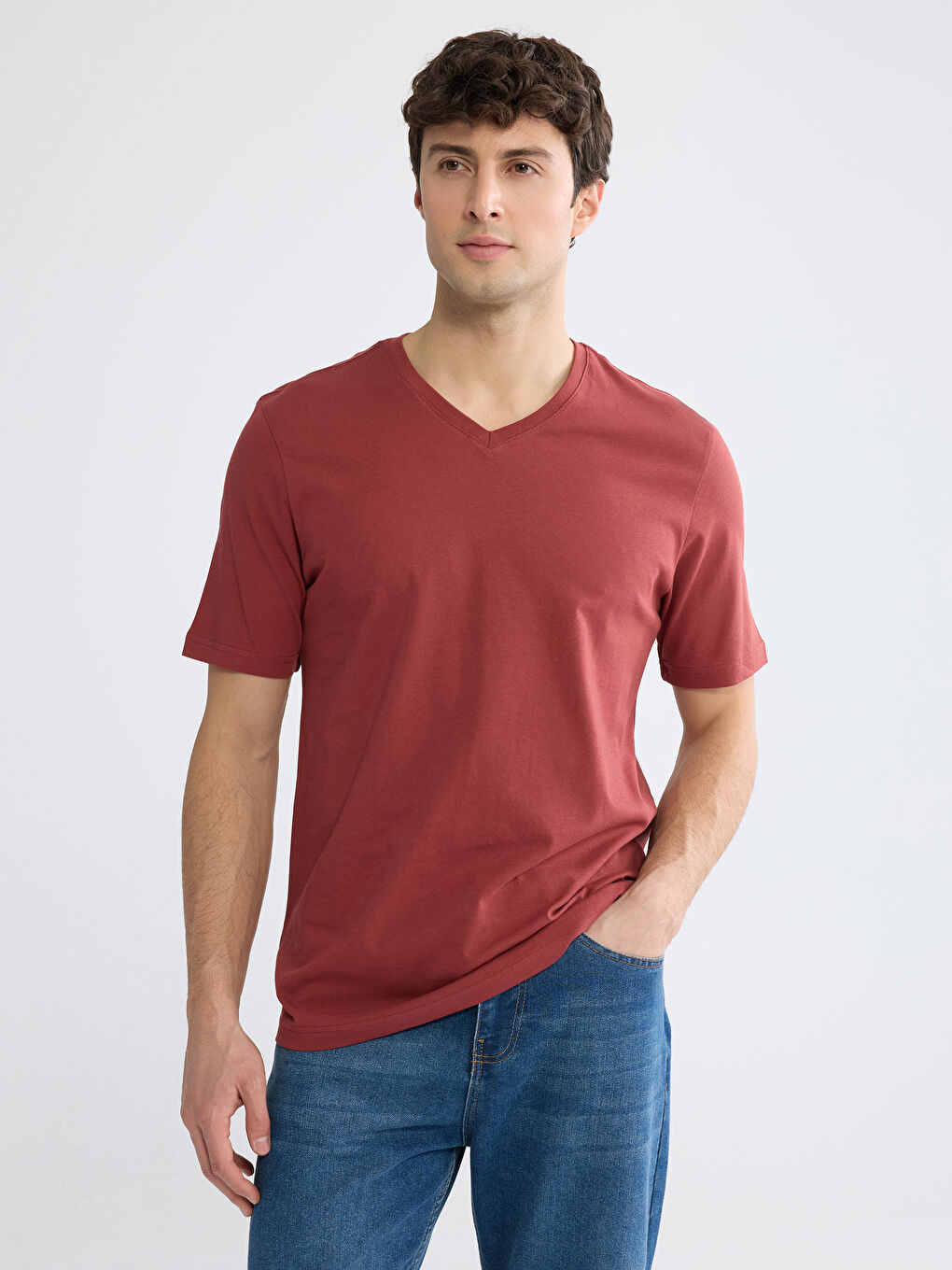Men's V-Neck Jersey T-Shirt