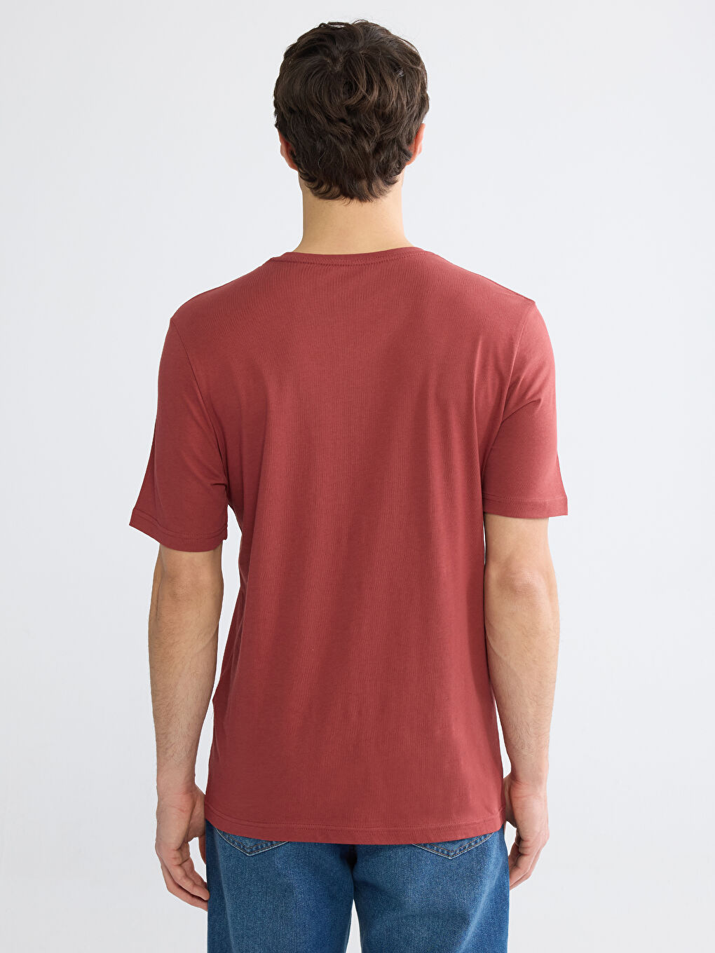 Men's V-Neck Jersey T-Shirt-3