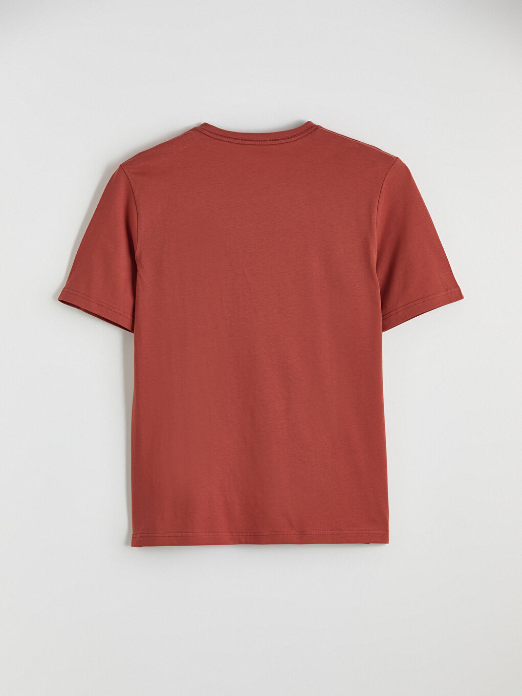 Turuncu V Yaka Penye Erkek Tişört-2