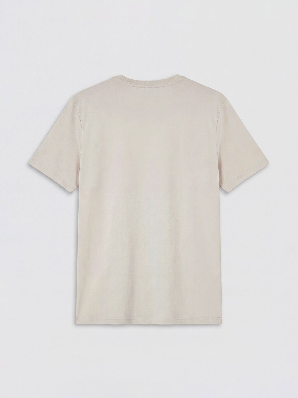 Gri V Yaka Penye Erkek Tişört-1