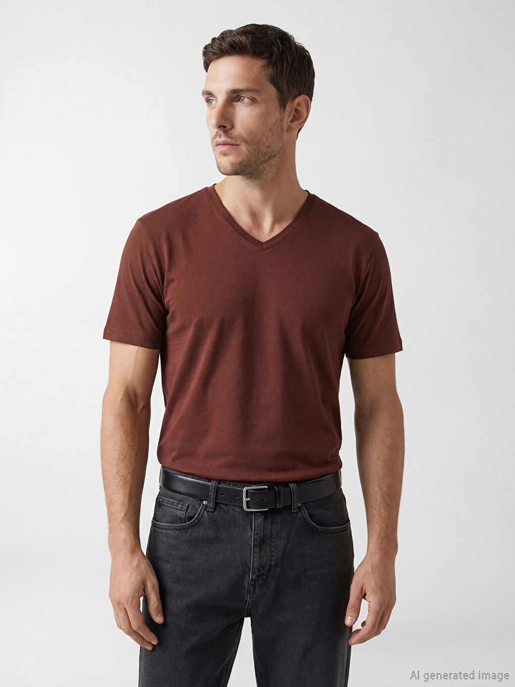 V Neck Jersey Men's T-Shirt