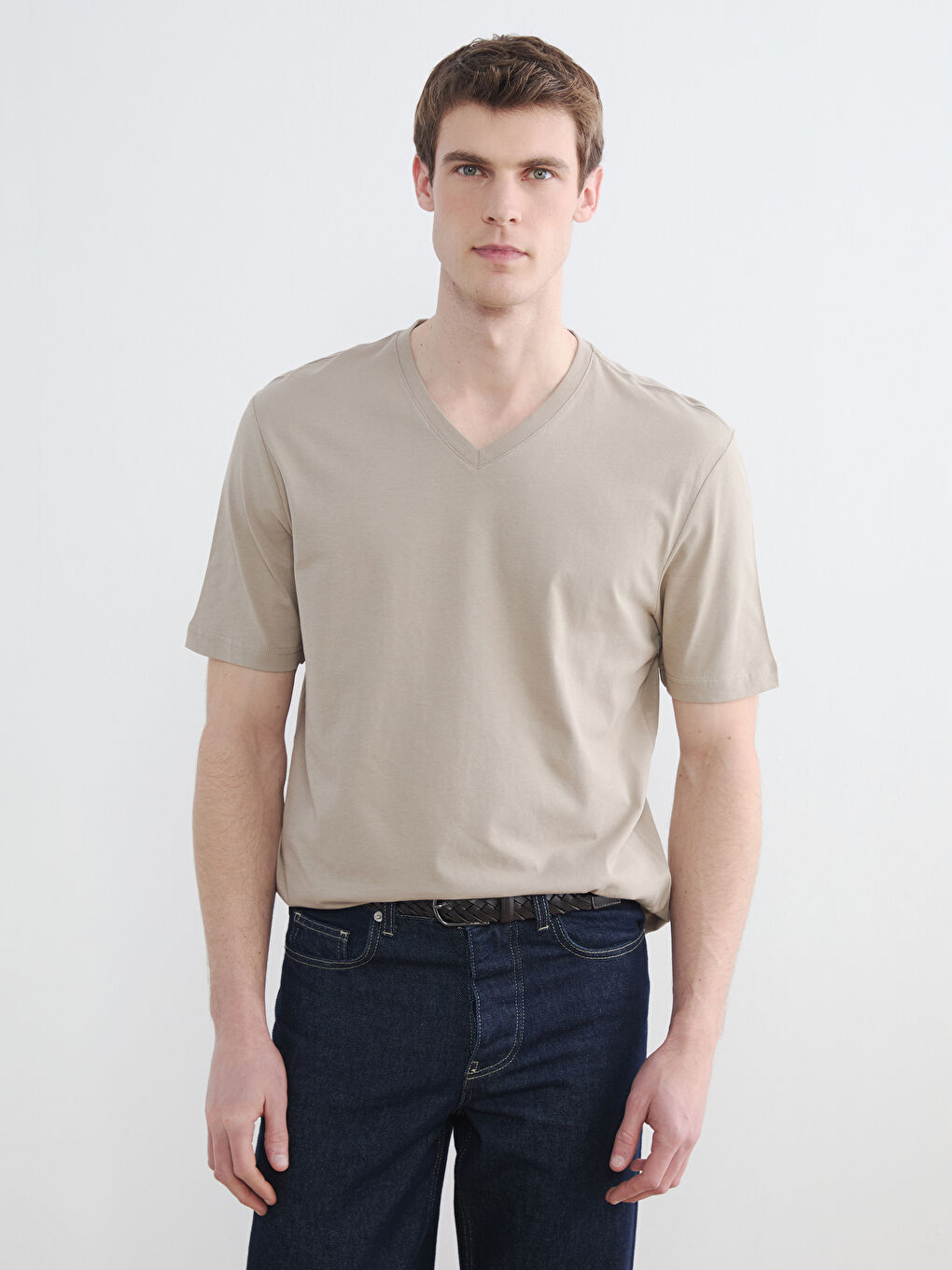 V Neck Jersey Men's T-Shirt