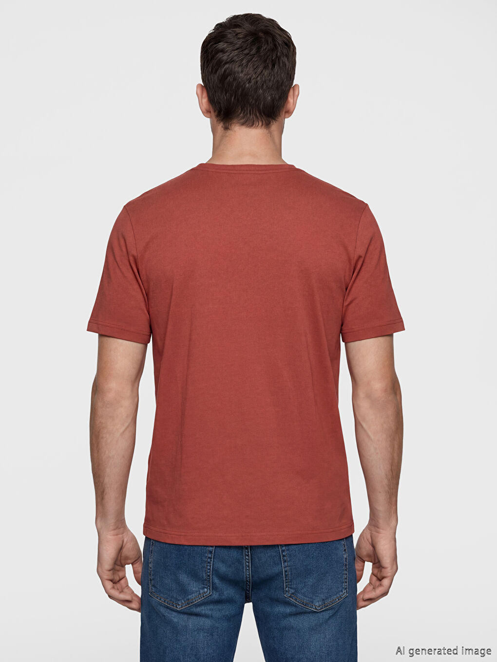 Tricou Bărbați Jerseu cu Decolteu în V-3