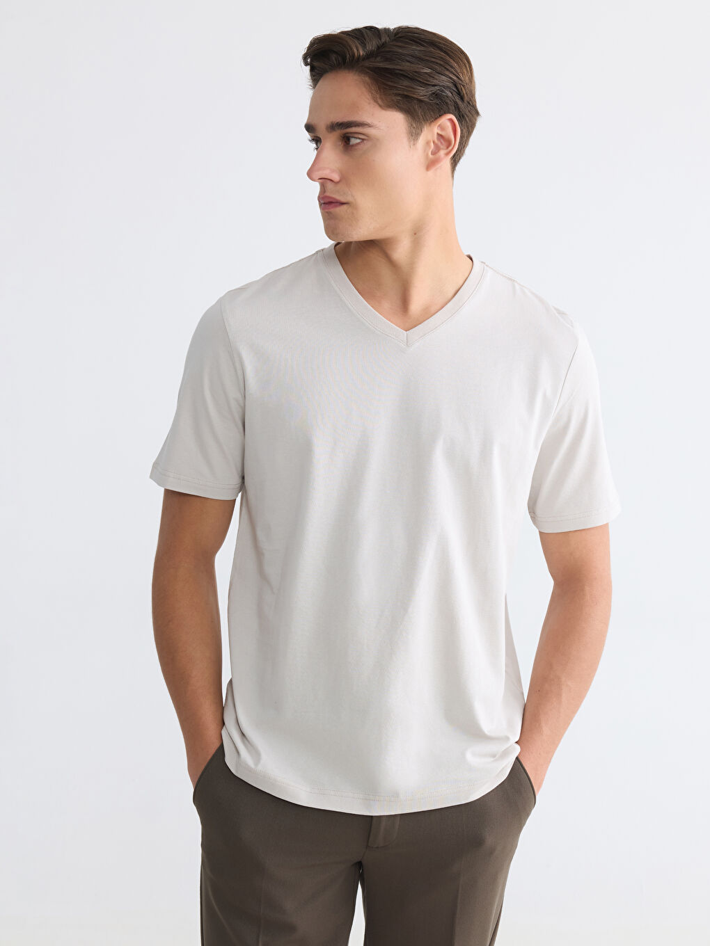 V Neck Jersey Men's T-Shirt
