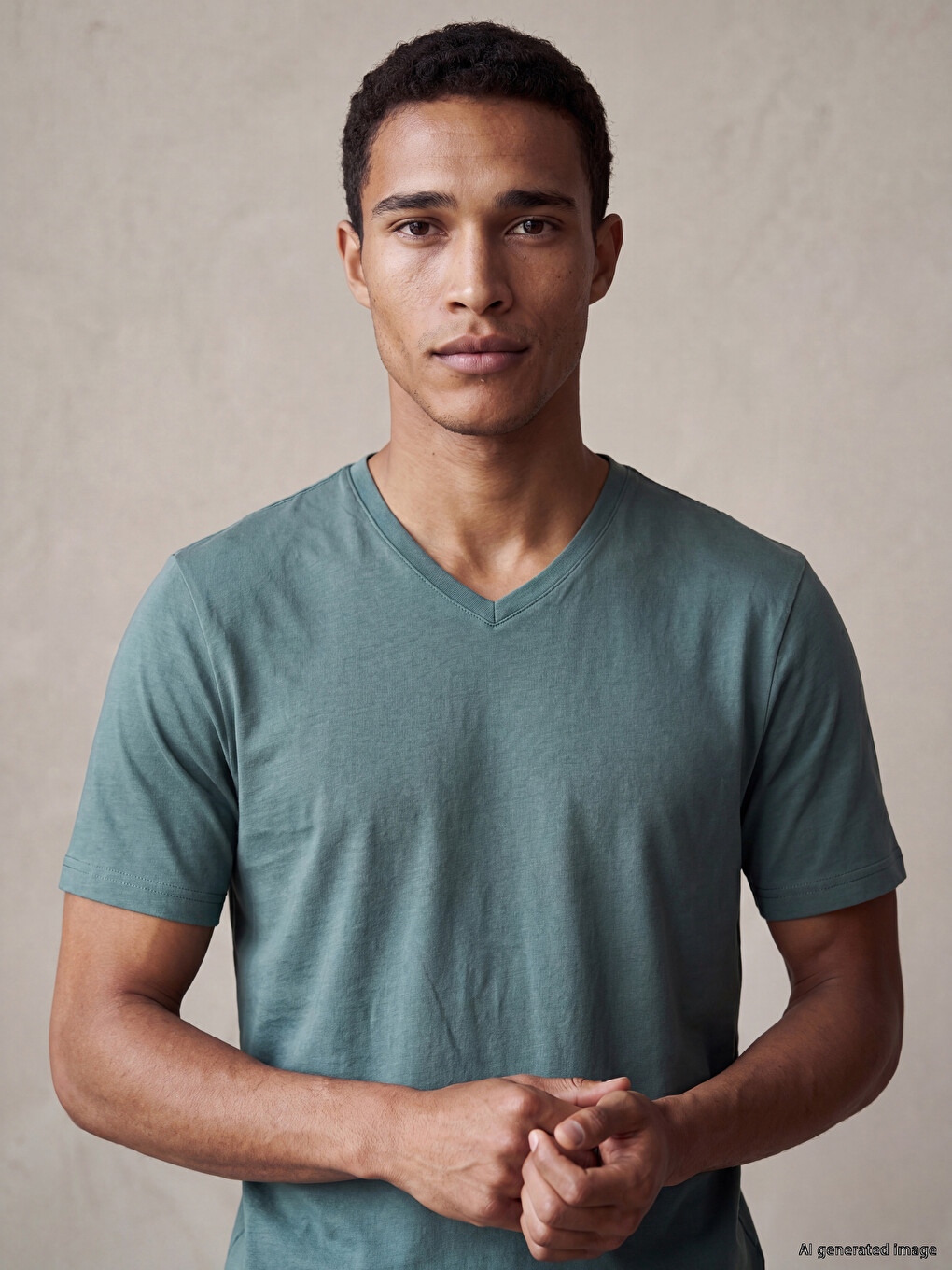 V Neck Jersey Men's T-Shirt