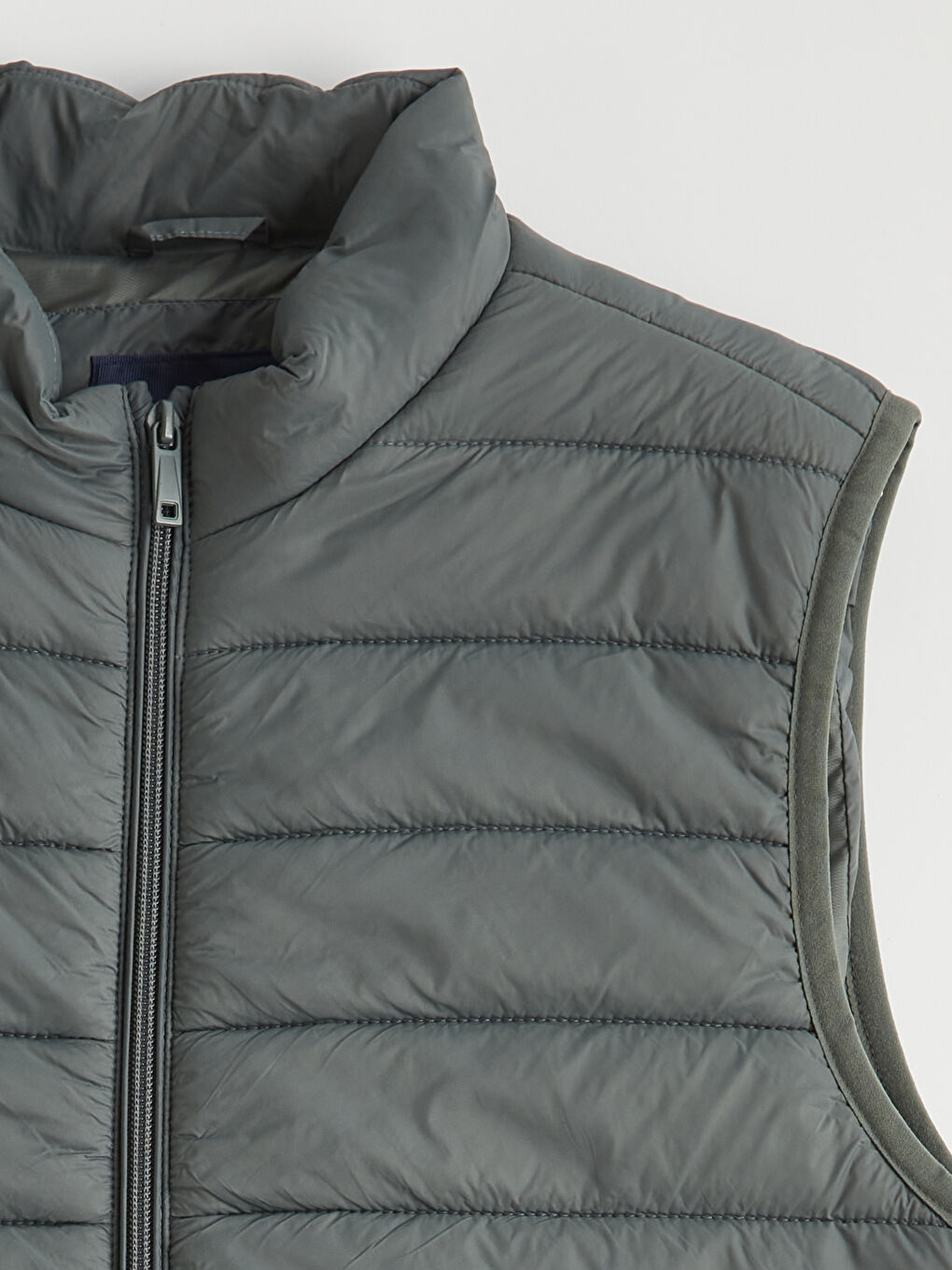 Yeşil Standart Kalıp Dik Yaka Erkek Şişme Yelek-6