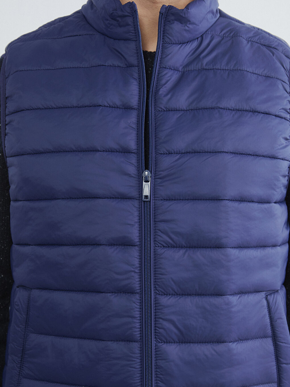 İndigo Standart Kalıp Dik Yaka Erkek Şişme Yelek-3