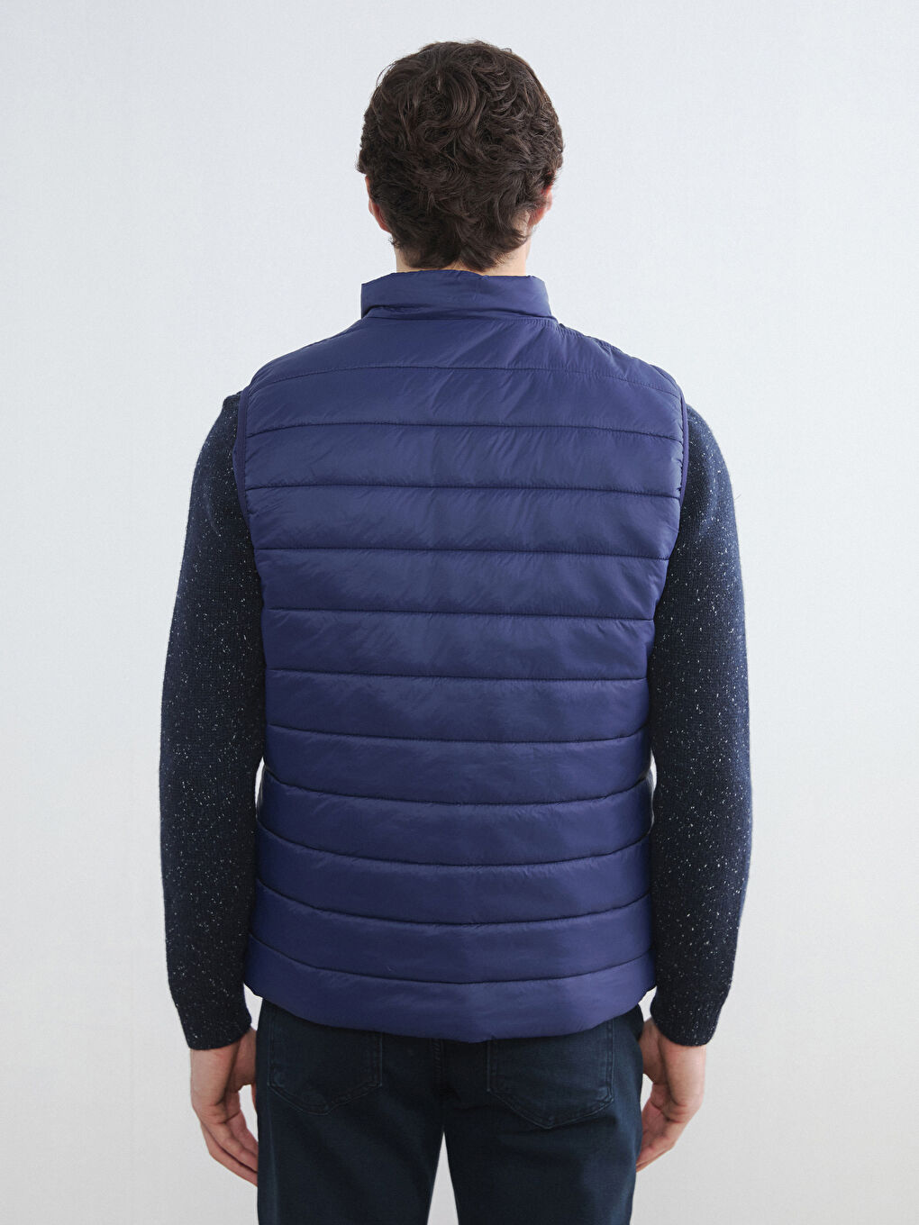 İndigo Standart Kalıp Dik Yaka Erkek Şişme Yelek-4