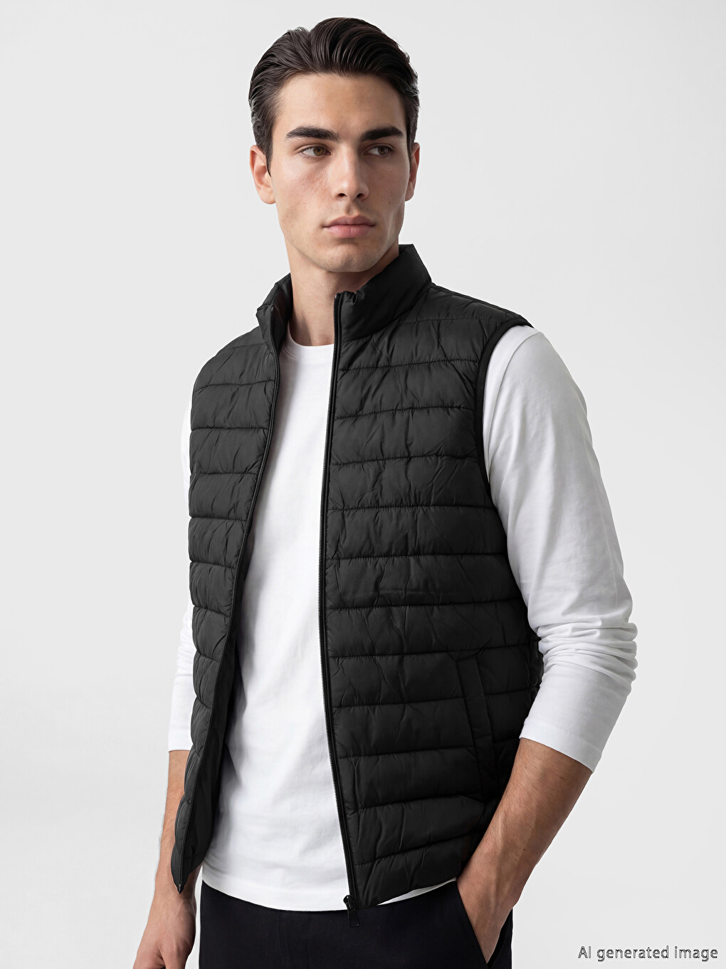 Standard Fit Mock Neck Men's Puffer Gilet